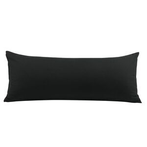 Body Pillowcase with Zipper Closure Microfiber 20"x54" Black